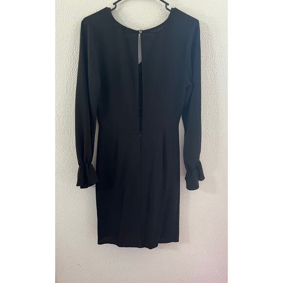 She + Sky Knot Long Sleeve Midi Dress - Black Size S - Picture 3 of 8